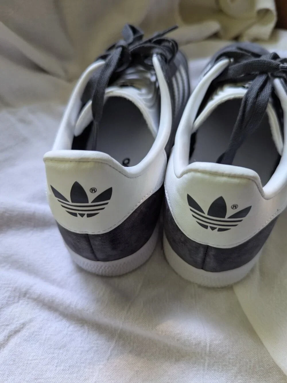Dark Grey Suede Adidas Gazelle Mens 5